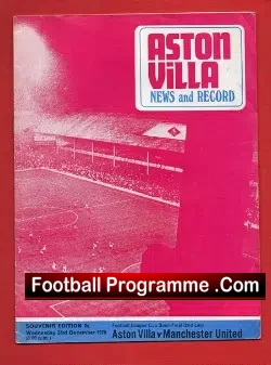 Aston Villa v Manchester United 1970 – LC Semi Final Match