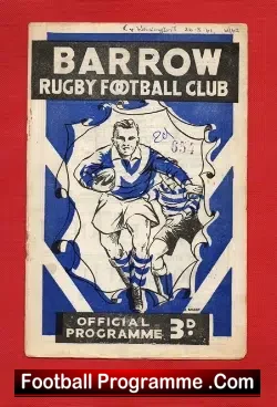 Barrow Rugby v Workington Town 1961