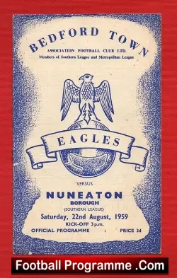 Bedford Town v Nuneaton Borough 1959