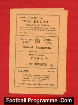 Cambridge Town v Letchworth Town 1946
