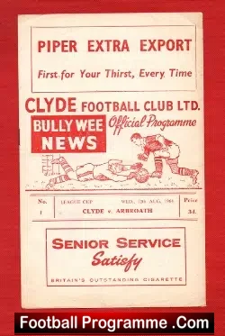 Clyde v Arbroath 1964
