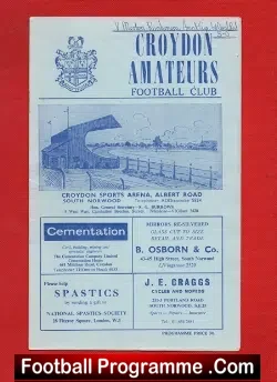 Croydon v Merton Rushmede 1967 – FA Amateur Cup