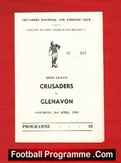 Crusaders v Glenavon 1965