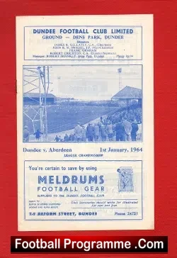 Dundee v Aberdeen 1964