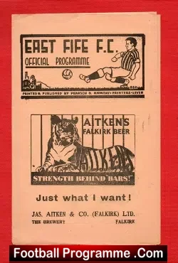 East Fife v Hamilton Academical 1960