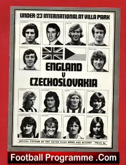 England v Czechoslovakia 1973 – Czech