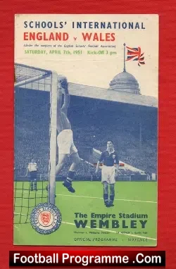 England v Wales 1951 – Wembley Schoolboy Duncan Edwards