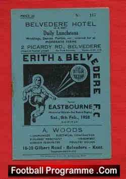 Erith Belvedere v Eastbourne 1958