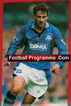 Everton Andrei Kanchelskis Signed Picture - football memorabilia