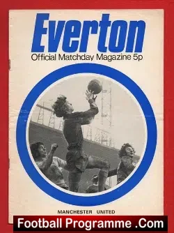 Everton v Manchester United 1971 - football programme