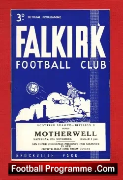Falkirk v Motherwell 1964 - football programme