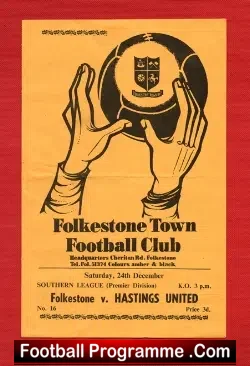 Folkestone Town v Hastings 1960