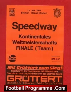 Germany Long Track Final 1980 – at Bremen