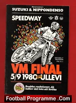 Germany Speedway Programme 1980 – VM Final