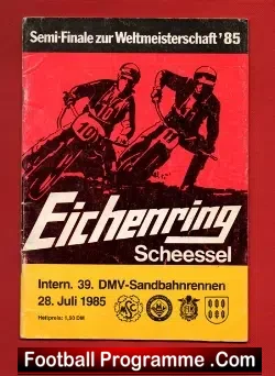 Germany Speedway Programme 1985 – Long Track Semi Finale