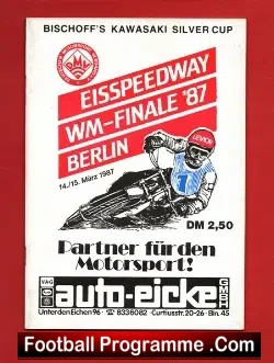 Germany Speedway Programme 1987 – Final Berlin