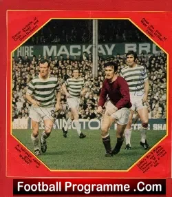 Glasgow Celtic Bobby Lennox + John Hughes Signed Picture - football memorabilia