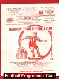 Harrow Town v Barnet 1964 – Senior Cup