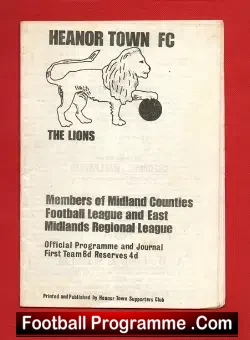 Heanor Town v Ilkeston Town 1968 – Senior Challenge Cup Final