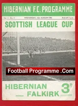 Hibernian Hibs v Falkirk 1953