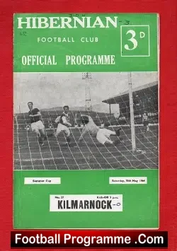 Hibernian Hibs v Kilmarnock 1964