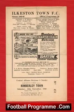 Ilkeston Town v Kimberley Town 1960
