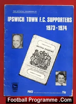 Ipswich Town Supporters Hand Book 1973 - 1974 - football memorabilia