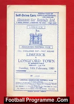 Limerick v Longford Town 1960 – FAI Challenge Cup