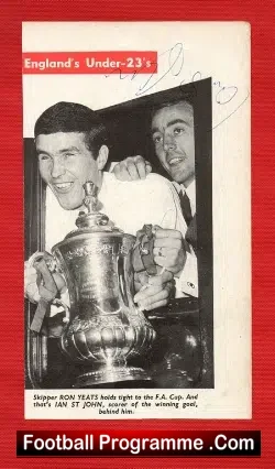 Liverpool Ian St John Autographed Picture - football memorabilia