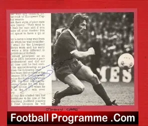 Liverpool Jimmy Case Autographed Picture - football memorabilia