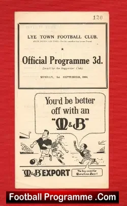Lye Town v Wellington Town 1958
