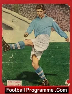 Manchester City Roy Clarke Autograph Signed Picture 1947 - football memorabilia