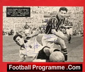 Manchester City v Birmingham City 1956 - Cup Final Signed Pic - football programme