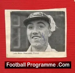 Manchester United Jack Aston Signed Picture - football memorabilia
