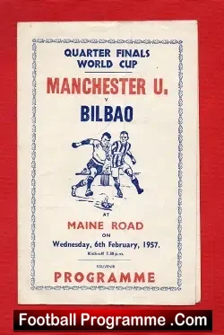 Manchester United v Athletico Bilbao 1957 – Pirate Programme
