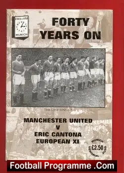 Manchester United v Eric Cantona X 11 1998 + Signed Best Becks +