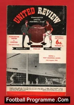 Manchester United v Everton 1962 - League Champions - football programme