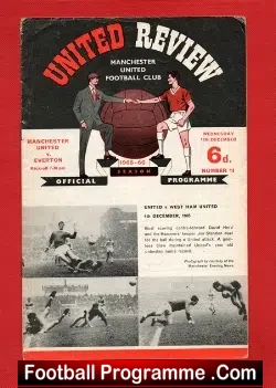 Manchester United v Everton 1965 - football programme