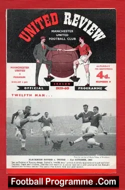 Manchester United v Fulham 1959 - football programme