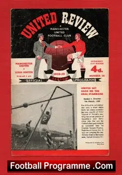Manchester United v Leeds United 1959 - football programme