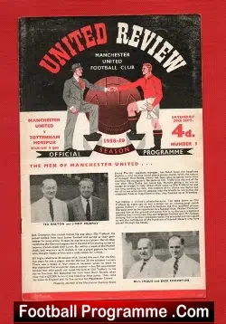 Manchester United v Tottenham 1958 – Debut Albert Quixall