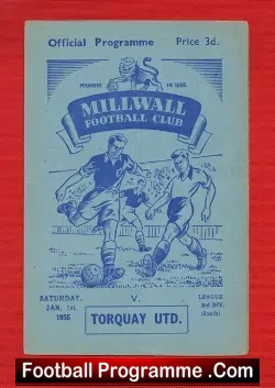 Millwall v Torquay United 1955