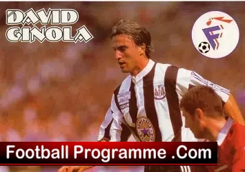 Newcastle United David Ginola Signed Picture Autograph