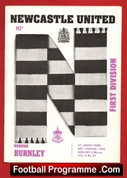 Newcastle United v Burnley 1975