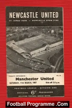 Newcastle United v Manchester United 1967 – January – Postponed