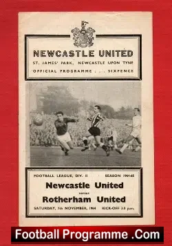 Newcastle United v Rotherham United 1964