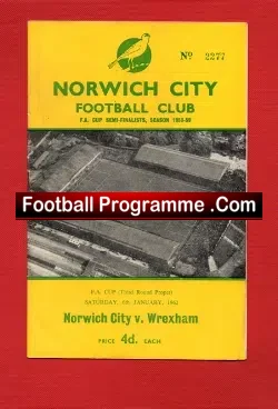 Norwich City v Wrexham 1962
