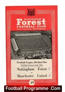Nottingham Forest v Manchester United 1961