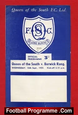 Queen Of The South v Berwick Rangers 1959
