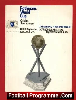 Rothmans World Cup Cricket Brochure 1966
